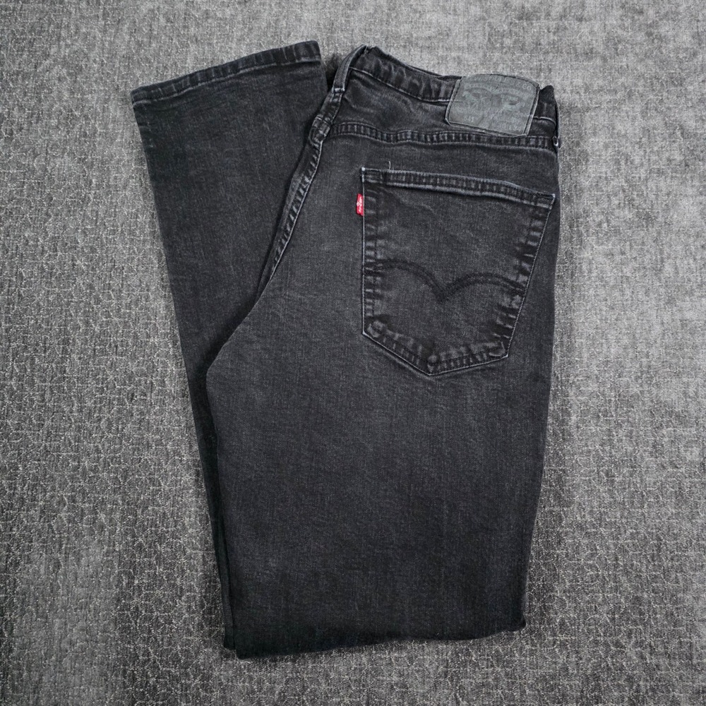 Levis 541 Athletic Taper Jeans Mens 36x34 Fits 34x32 Black Washed Emo Punk Skate